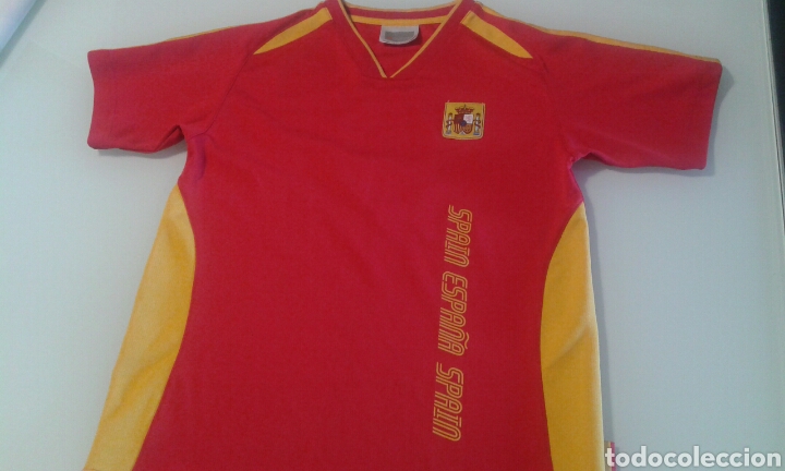 Colecionismo desportivo: Camiseta de f&uacute;tbol, Selecci&oacute;n espa&ntilde;ola, talla 146/152.