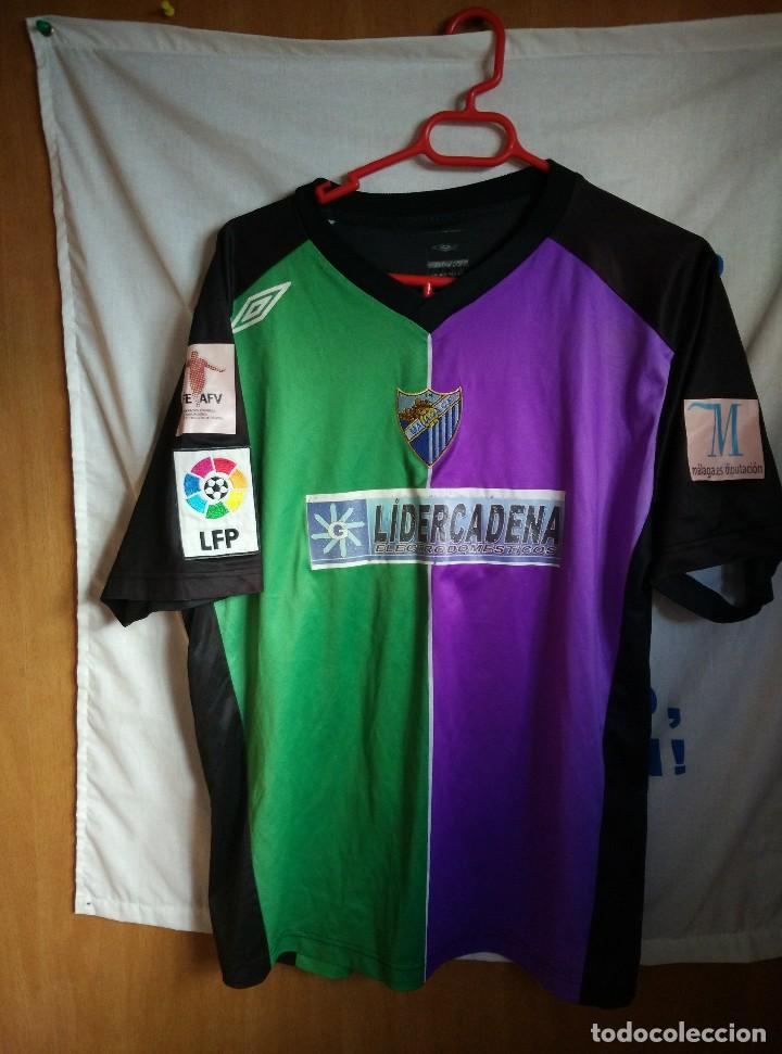 Sports collectibles: Original | Futbol | Talla L | Camiseta del Malaga CF de veteranos #7 - MATCH WORN