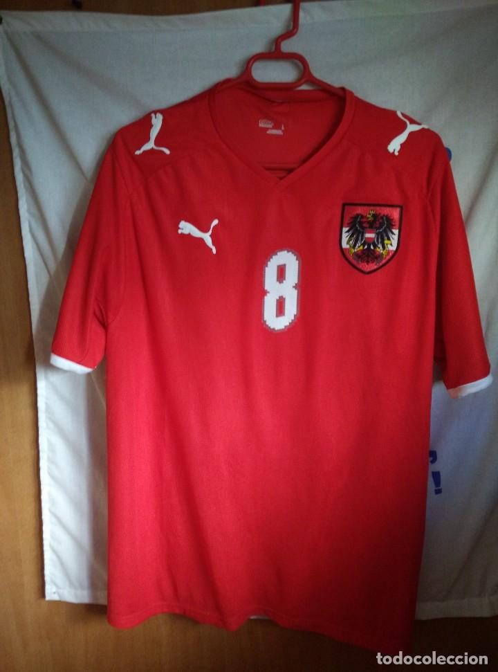 Sports collectibles: Original | Futbol | Talla L | Camiseta de la seleccion de Austria #8 - Euro 2008 - MATCH WORN