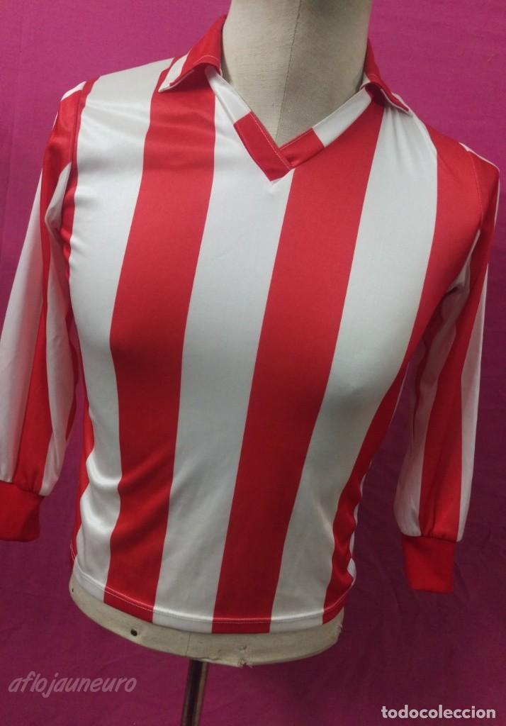 Colecionismo desportivo: Camiseta futbol original Mercury vintage AT. MADRID, AT. BILBAO sin uso talla peque&ntilde;a