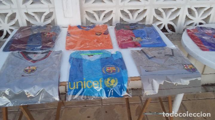 Sports collectibles: CAMISETAS FC BARCELONA - LOTE CAMISETAS HISTORICAS