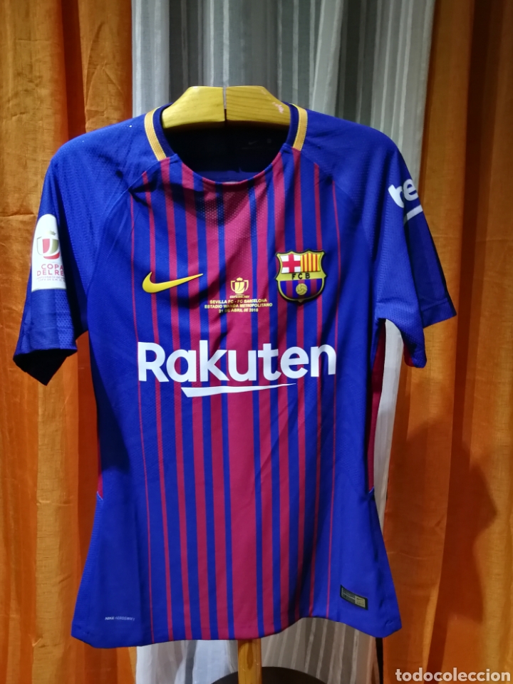Sports collectibles: FC Barcelona Final Copa del Rey #8 Iniesta. Camiseta de jugador.