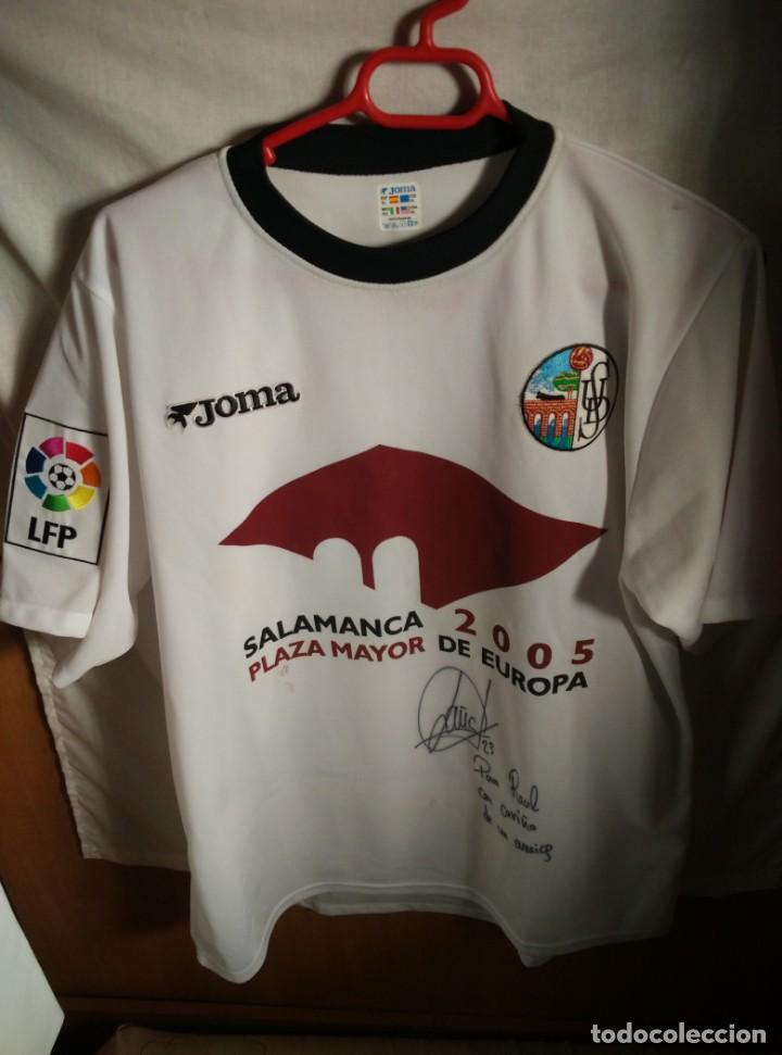 Coleccionismo deportivo: Original | Camiseta de Futbol | Talla XL | Salamanca - 23 DAVID CA&Ntilde;AS - dedicada - Match Worn