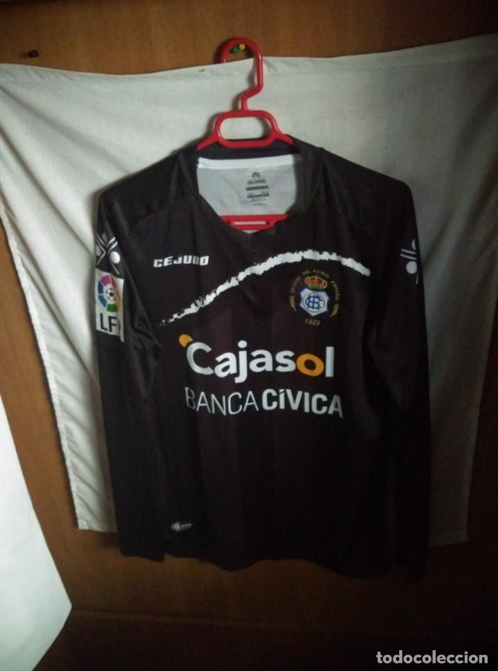 Coleccionismo deportivo: Original | Camiseta de Futbol | Talla L | Recreativo de Huelva #18 MANOLO MARTINEZ - MATCH WORN