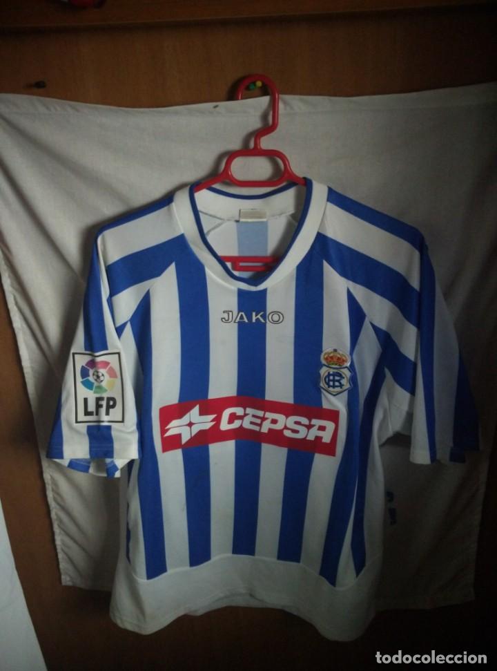 Sports collectibles: Original | Camiseta de Futbol | Talla L | Recreativo de Huelva - 22 JAVI GARCIA - MATCH WORN