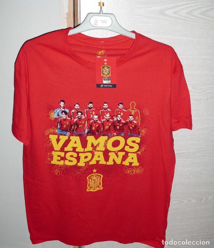 Colecionismo desportivo: Camiseta vamos Espa&ntilde;a f&uacute;tbol  original  talla M nueva  (envio certificado a Espa&ntilde;a 2 euros)