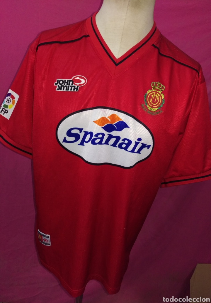 Sports collectibles: Singular camiseta futbol original JOHN SMITH Real Club Deportivo Mallorca talla XL