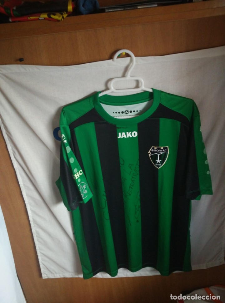 Coleccionismo deportivo: Original | Futbol | Talla M | Camiseta | Europa FC - 8 Alex Quillo - match worn and signed