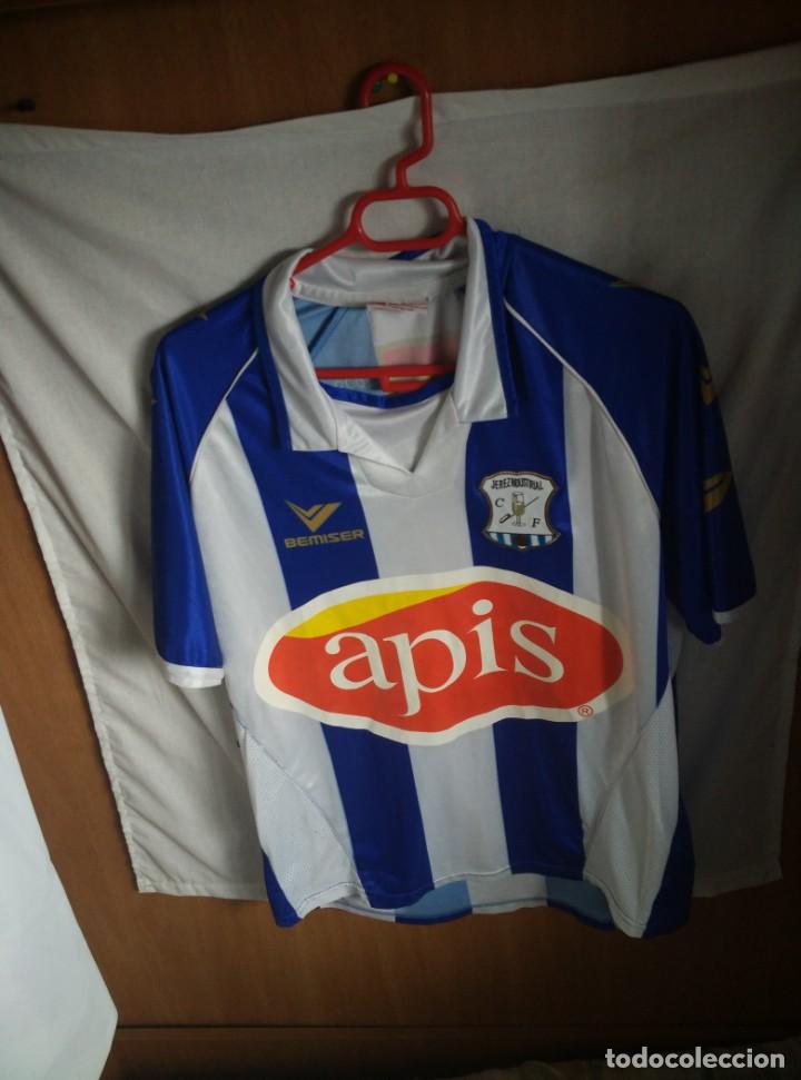 Coleccionismo deportivo: Original | Futbol | Talla L | Camiseta | Jerez Industrial - 14 - match worn and signed