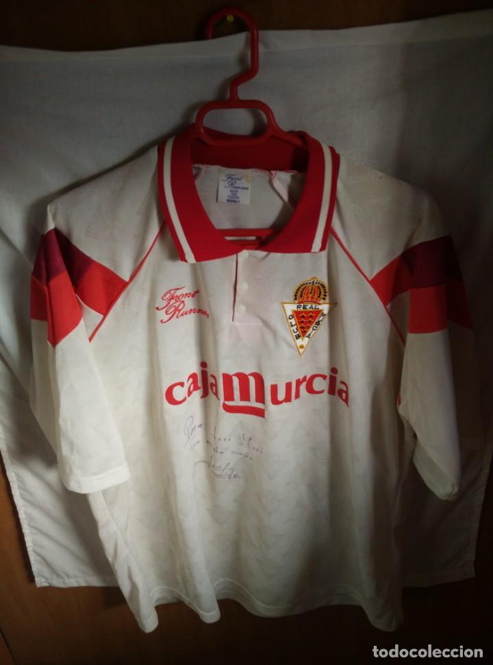 Coleccionismo deportivo: Original | Futbol | Talla XL | Camiseta | Real Murcia - Dorsal 13 (Javi) - match worn y dedicada