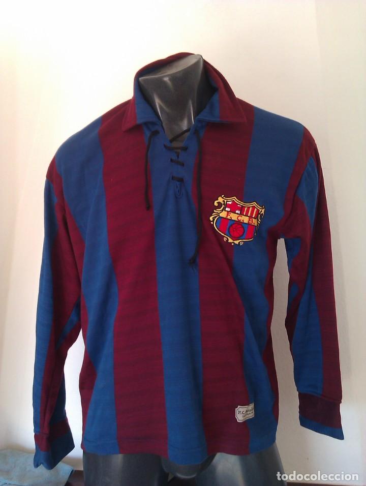 Coleccionismo deportivo: Replica camiseta F.C Barcelona a&ntilde;o 1920 escudo bordado Merchandising Oficial F.C.Barcelona Bar&ccedil;a