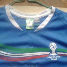 Coleccionismo deportivo: CAMISETA ITALIA ITALY OFFICIAL WORLD CUP BRASIL 2014 SUPPORTES TALLA -L- T-SHIR MAGLIA Nº 10