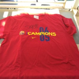 Camiseta F.C Barcelona Campeones Liga 2004 - 2005 firmada por Deco