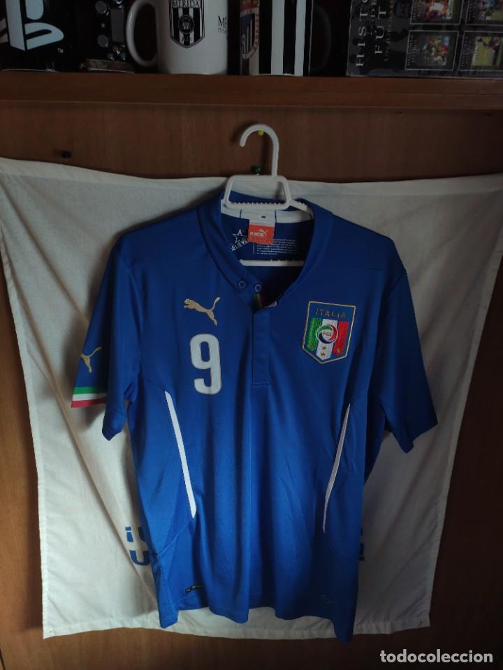 Coleccionismo deportivo: ORIGINAL | FUTBOL | TALLA M | CAMISETA | Seleccion de Italia - 9 Mario Balotelli