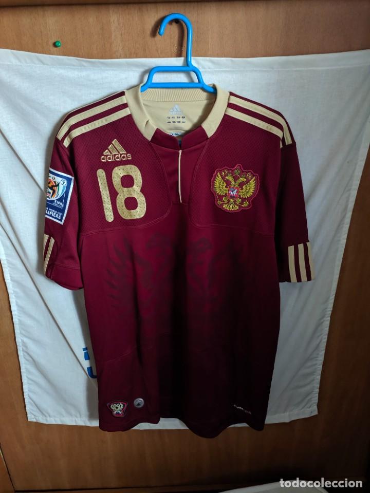 Coleccionismo deportivo: Original | Camiseta de Futbol | Talla M | Seleccion de Rusia - 18 Zyryanov - match worn