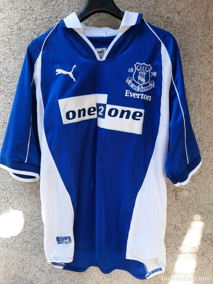 Coleccionismo deportivo: CAMISETA ORIGINAL EVERTON. GASCOIGNE 18. TALLA M.