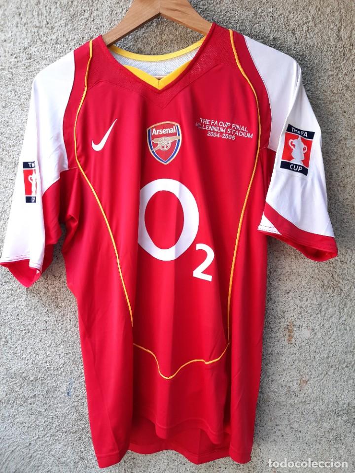 Coleccionismo deportivo: CAMISETA ORIGINAL ARSENAL FA CUP FINAL 04/05. HENRY 14. TALLA L.