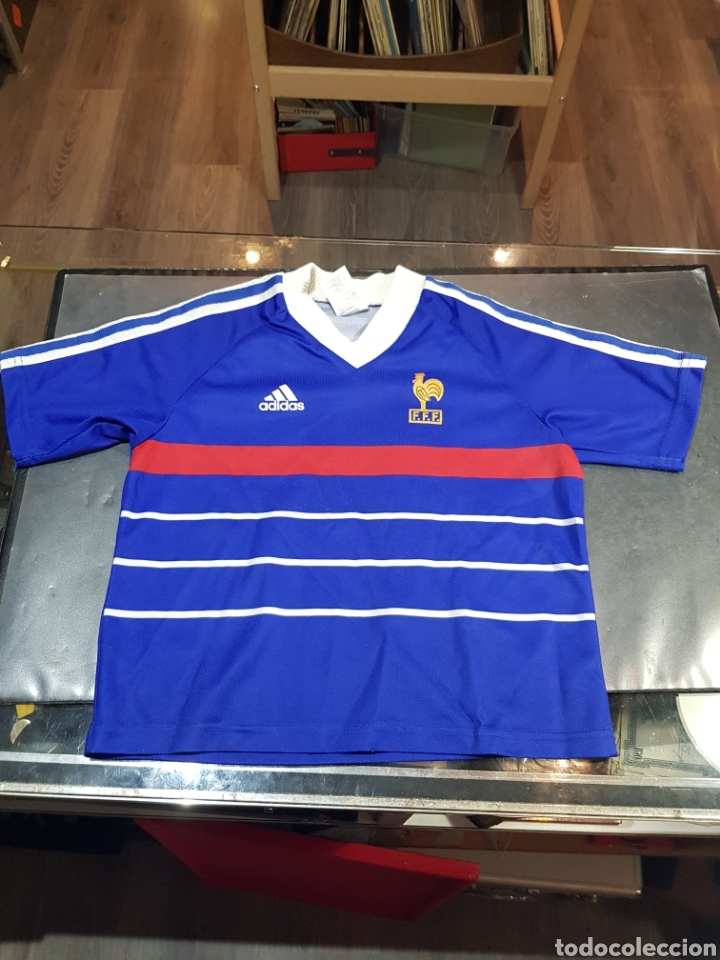 Sports collectibles: Camiseta selecci&oacute;n francesa talla peque&ntilde;a Adidas