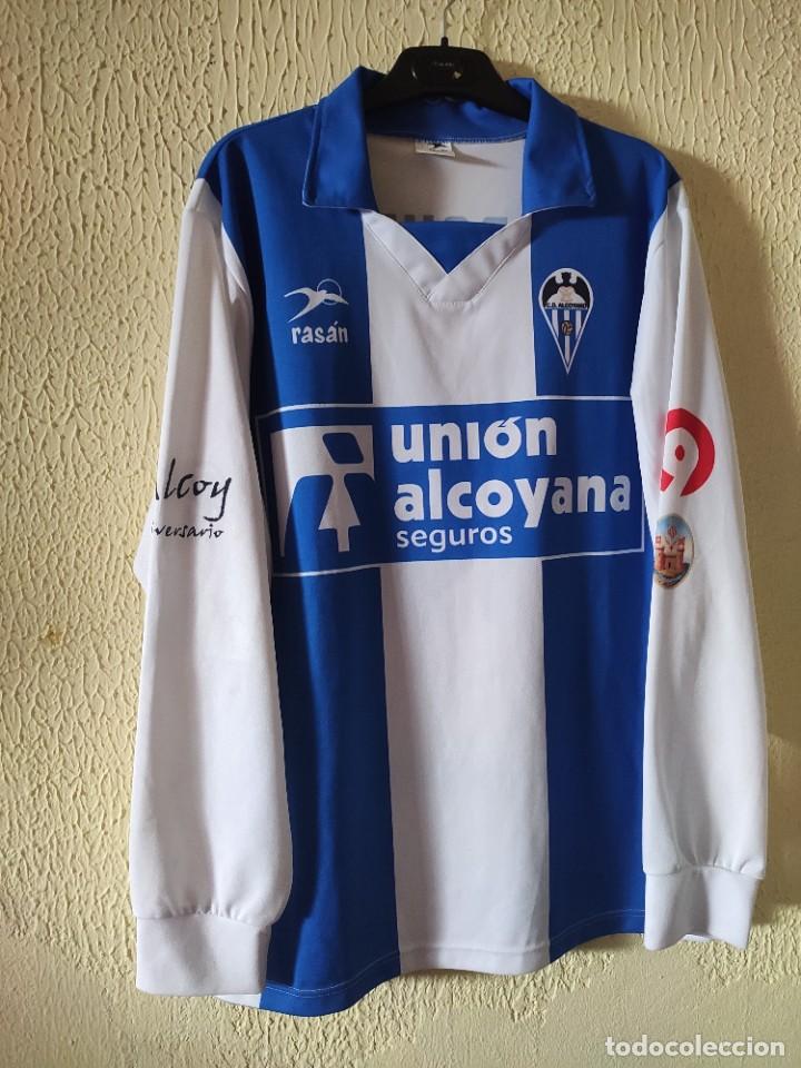 Coleccionismo deportivo: Camiseta de Futbol | Original | Talla L | CD Alcoyano - 19 Xabier Burgue&ntilde;a - match worn