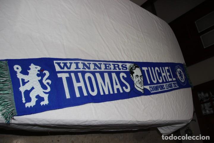 Coleccionismo deportivo: BUFANDA DEL ENTRENADOR DEL CHELSEA THOMAS TUCHEL COMO CAMPEON DE LA CHAMPIONS LEAGUE