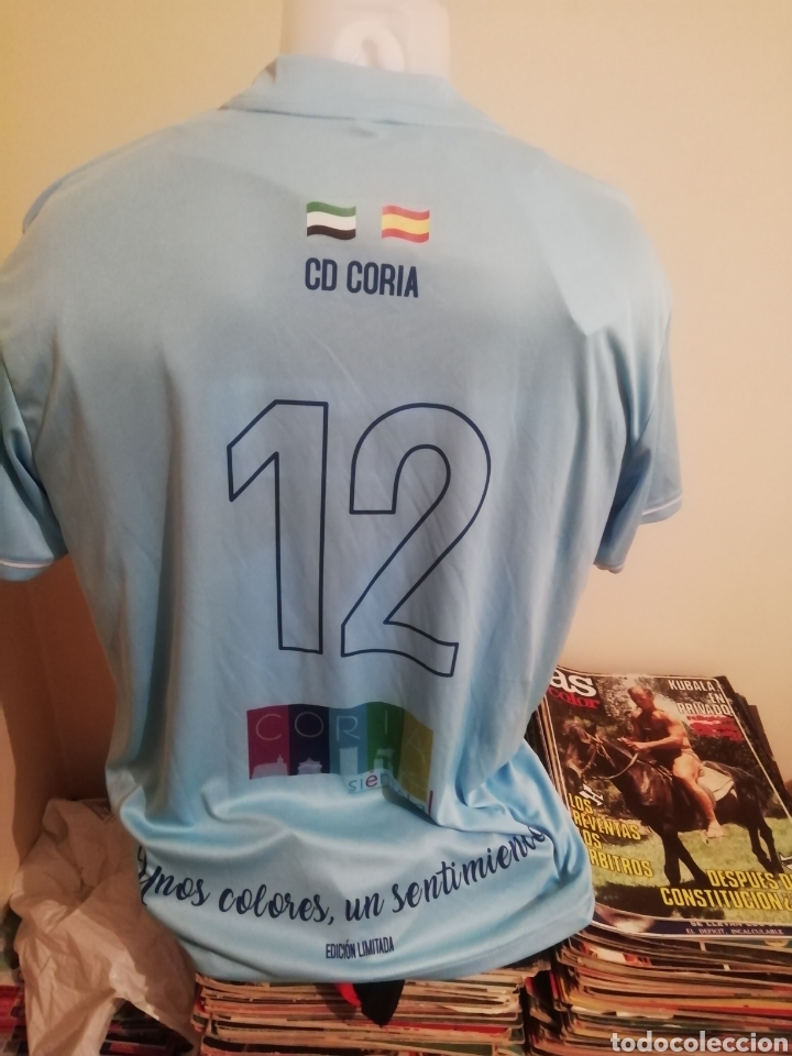 Coleccionismo deportivo: Camiseta cd Coria. 50 aniversario de. Talla L