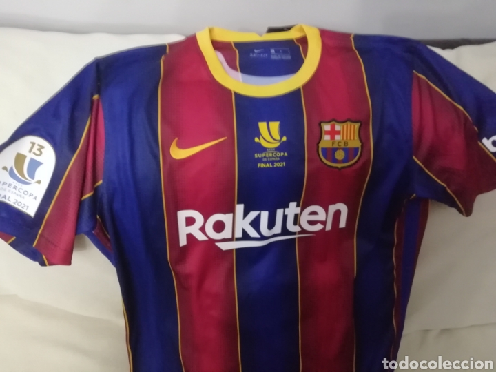 Coleccionismo deportivo: Camiseta pedri supercopa Espa&ntilde;a 2021 . Talla L. FC Barcelona.