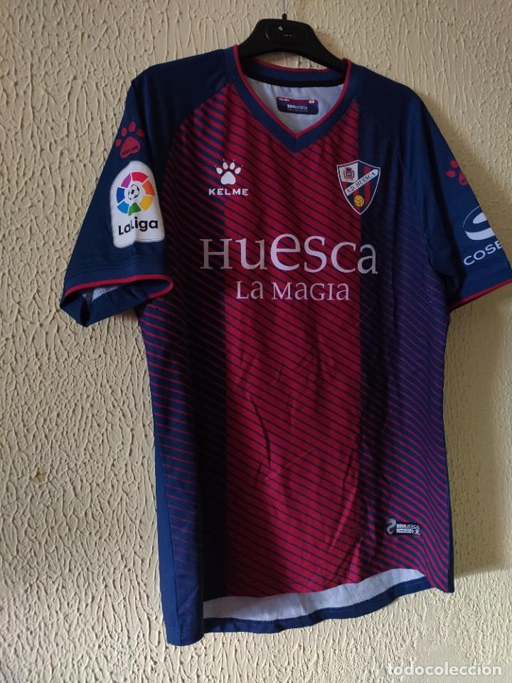 Sports collectibles: Original | Camiseta Futbol | Talla M | SD Huesca - 3 Josue Sa - match worn vs Racing Santander