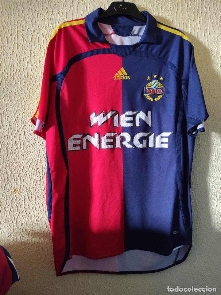 Collezionismo sportivo: Original | Camiseta Futbol | Talla M | Rapid de Viena (desgaste en sponsor)