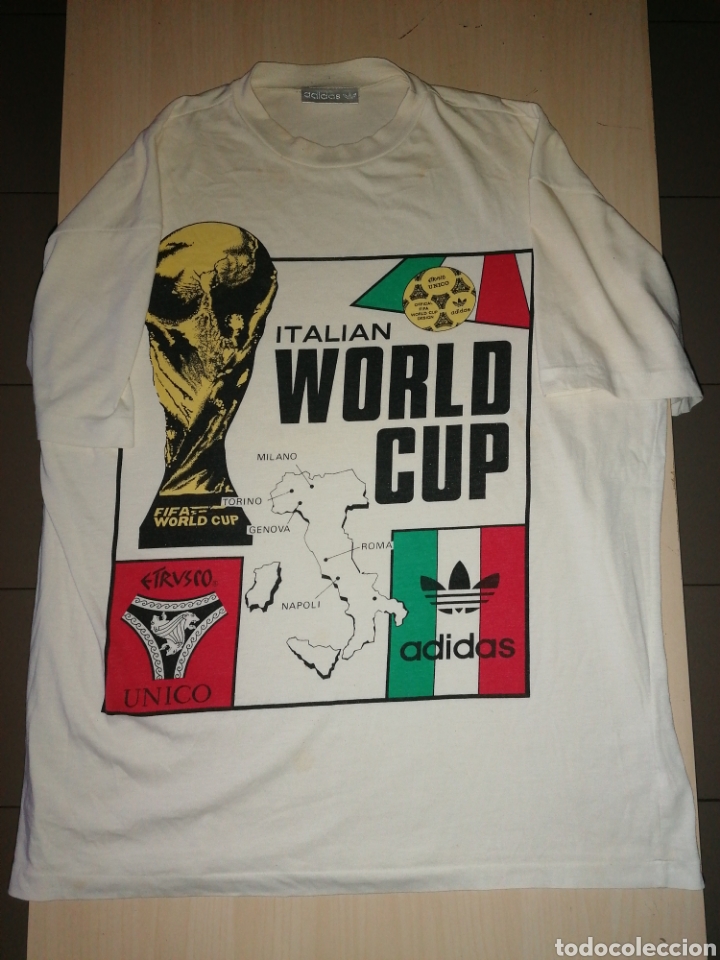idioma Cortés Arena antigua camiseta adidas - italian world cup - Compra venta en todocoleccion