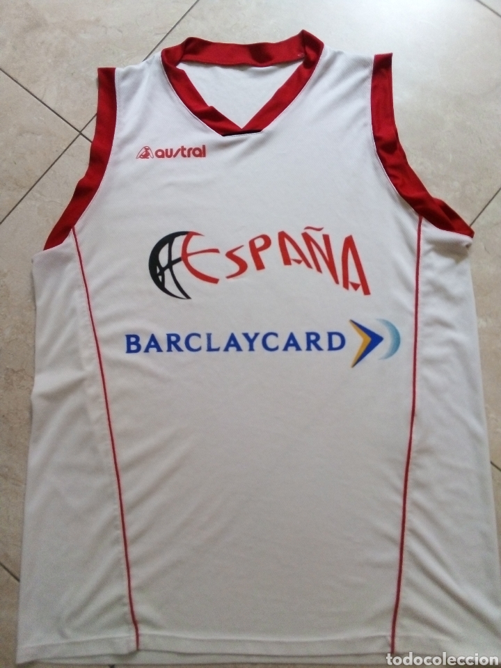 Coleccionismo deportivo: Camiseta baloncesto Espa&ntilde;a austral talla 46 M-L de adulto.
