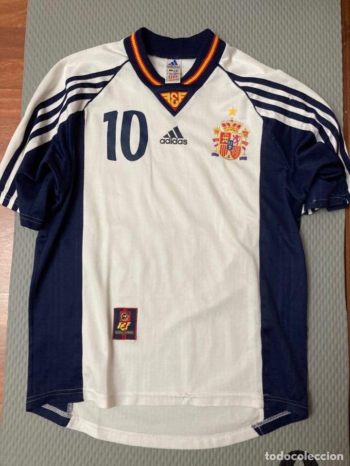 Coleccionismo deportivo: Camiseta Raul selecci&oacute;n original