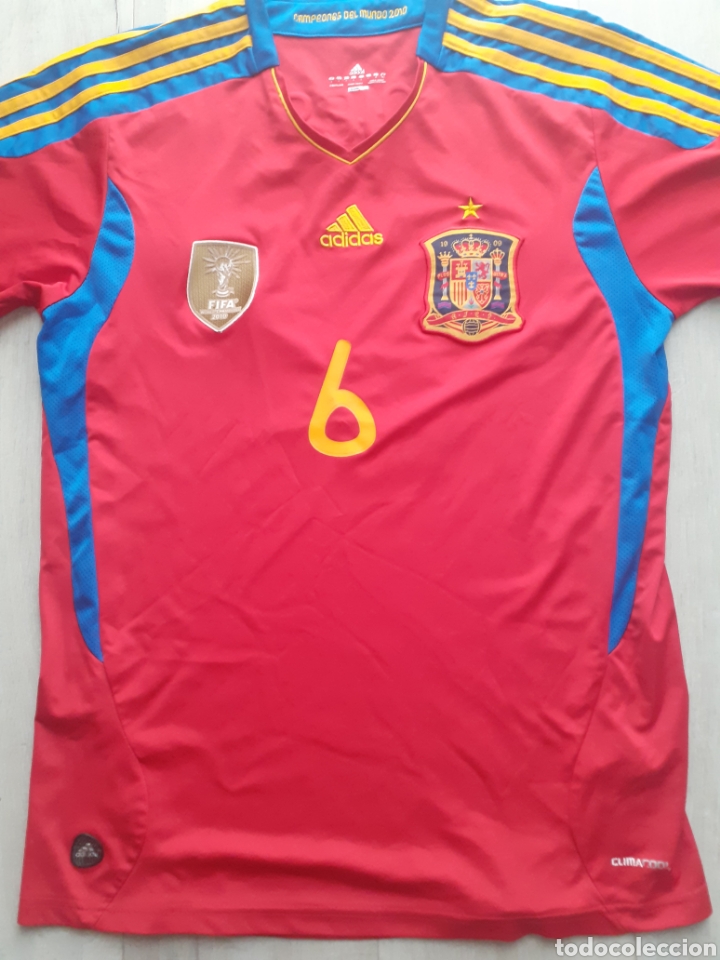 camiseta adidas selección española iniesta - Compra venta en todocoleccion