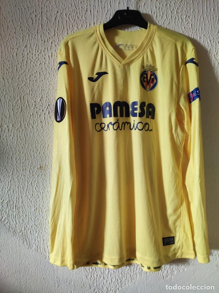 Sports collectibles: Camiseta de Futbol | Original | Talla M | Villarreal CF - 18 Alberto Moreno - match worn UEFA