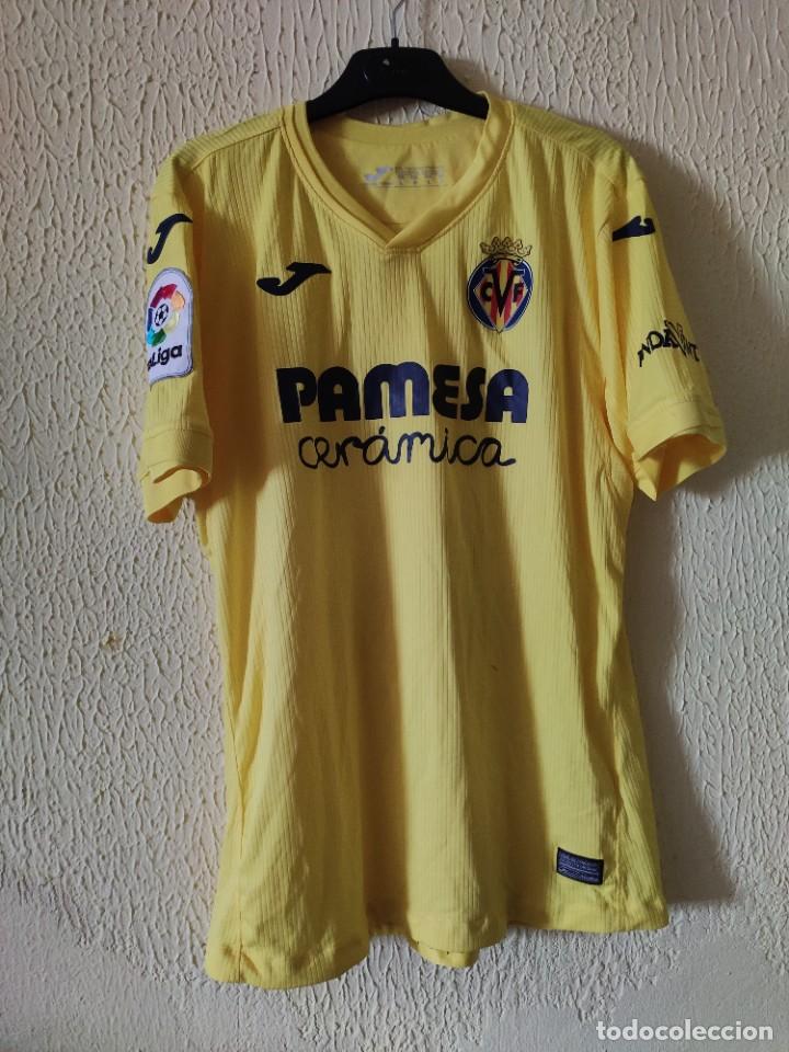 Sports collectibles: Camiseta de Futbol | Original | Talla L | Villarreal CF - 34 Fer Ni&ntilde;o - match worn