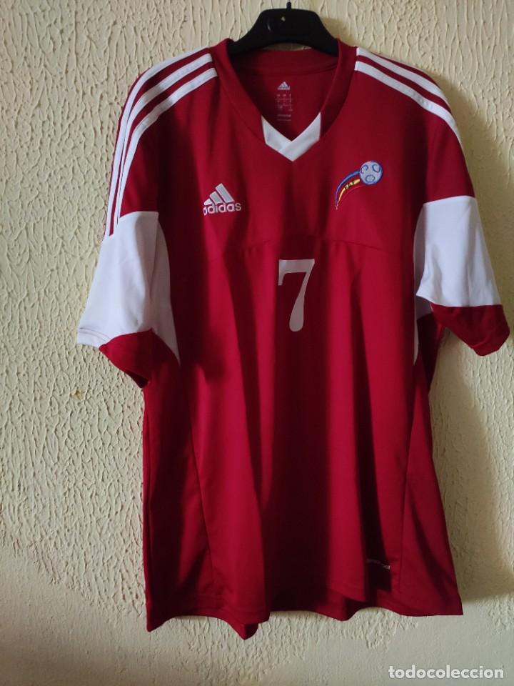 Sports collectibles: Camiseta de Futbol | Original | Talla L | Seleccion de Andorra - dorsal 7 - match worn