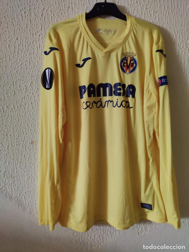Sports collectibles: Camiseta de Futbol | Original | Talla L | Villarreal CF - 3 Raul Albiol - Europa League - match worn