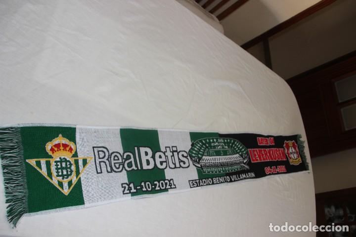 Coleccionismo deportivo: BUFANDA DE MATCH DE LA UEFA EUROPA LEAGUE ENTRE REAL BETIS Y BAYER 04 LEVERKUSEND SCHAL