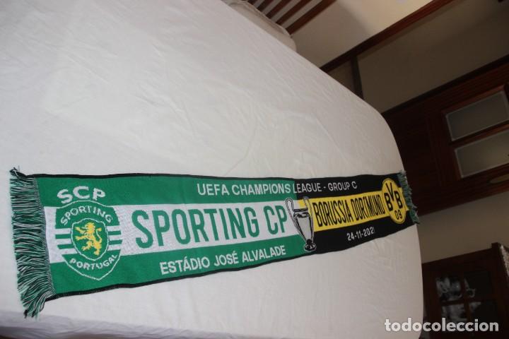 Coleccionismo deportivo: BUFANDA MATCH DE LA CHAMPIONS LEAGUE ENTRE SPORTING DE LISBOA Y BORUSSIA DORTMUND SCHAL