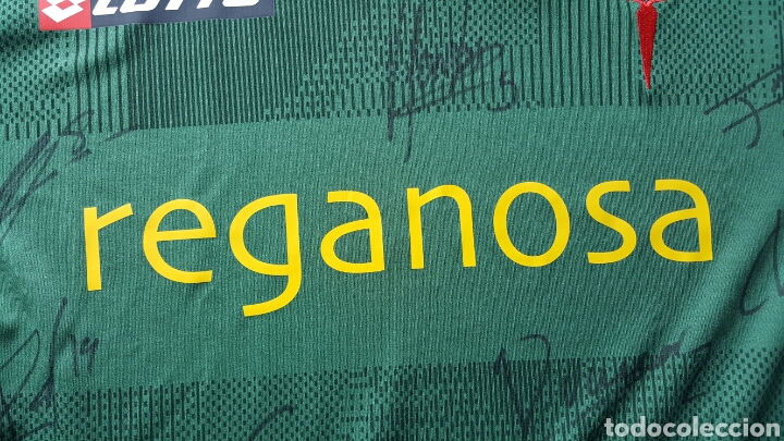 Colecionismo desportivo: CAMISETA RACING DE FERROL 2020-21 LOTTO 13 FIRMAS ORIGINALES