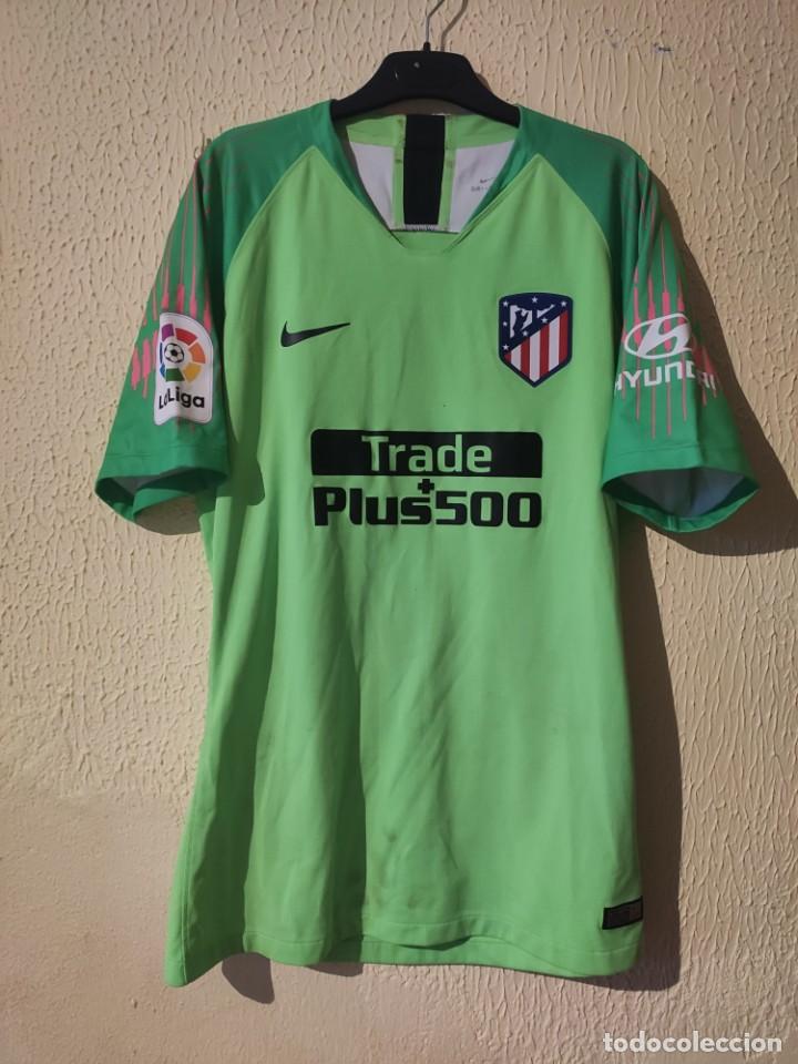 Colecionismo desportivo: Original | Camiseta Futbol | Talla L | Atletico Madrid - 1 Adan - match worn