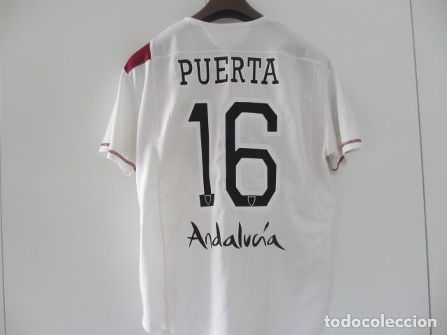 Coleccionismo deportivo: Puerta camiseta Sevilla con Certificado