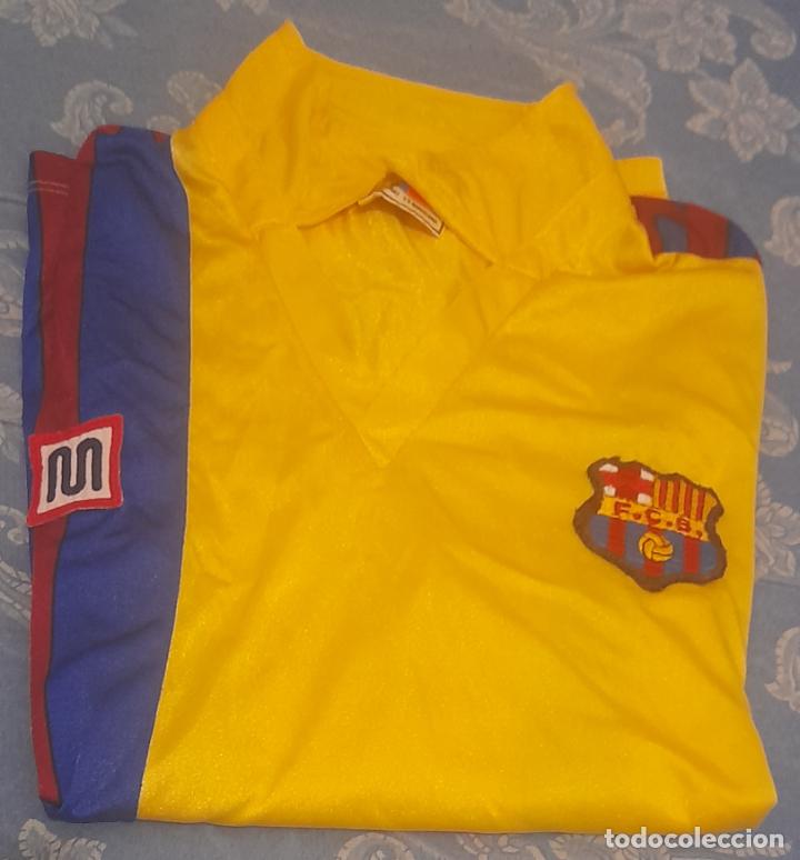 camiseta meyba amarilla manga larga barcelona t - Buy Football T-Shirts on  todocoleccion