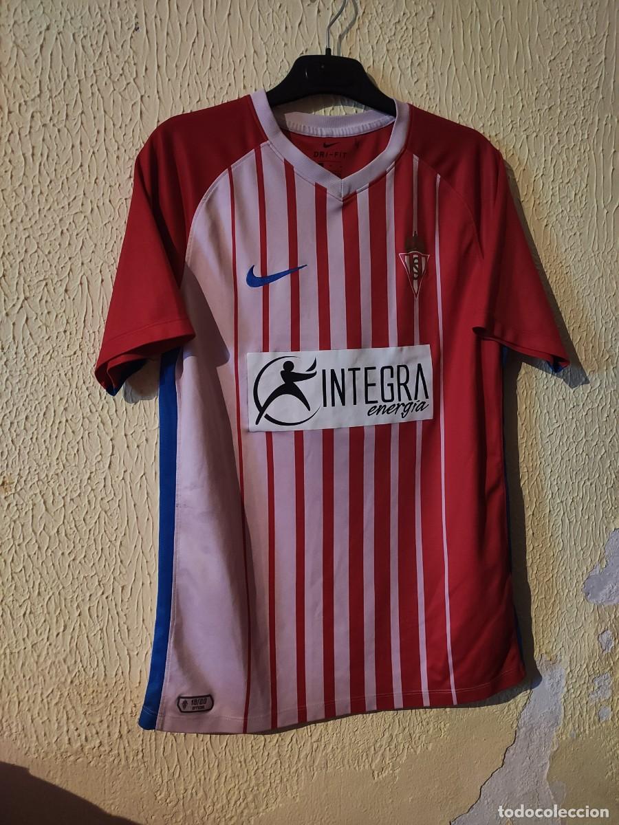 Sports collectibles: Original | Camiseta Futbol football shirt | Talla M | Sporting de Gijon B - dorsal 5 - match worn