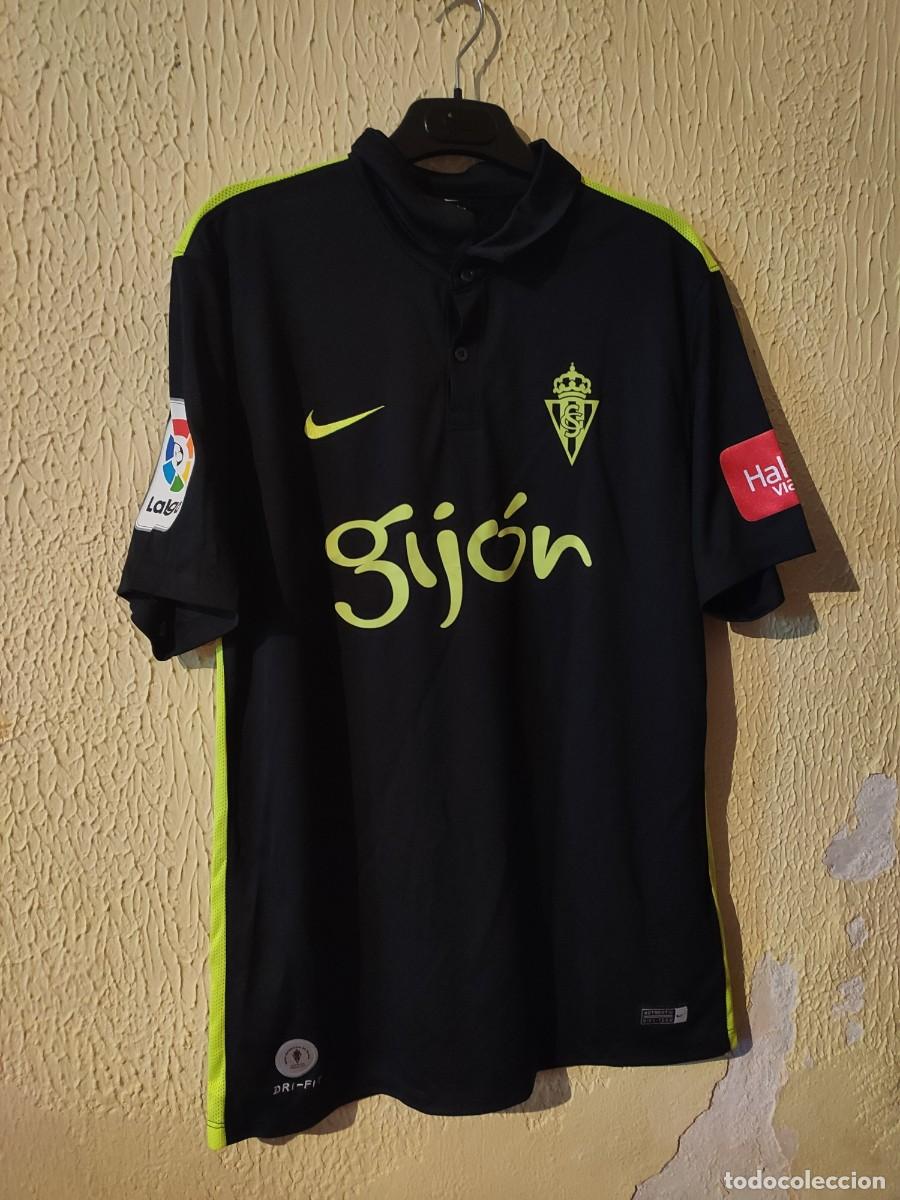 Sports collectibles: Original | Camiseta Futbol shirt | Talla M | Sporting de Gijon - 8 Rachid Ait Atmane - match worn