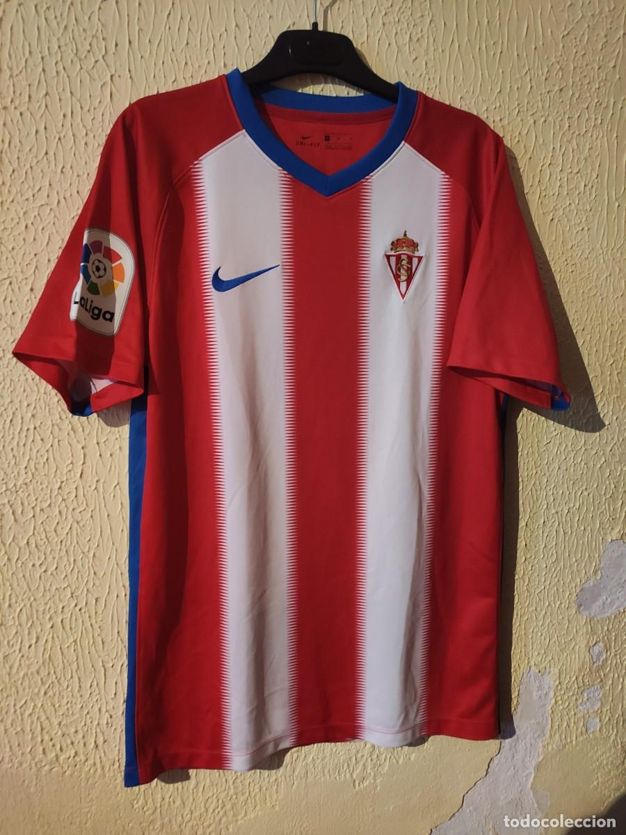 Sports collectibles: Original | Camiseta Futbol shirt | Talla M | Sporting de Gijon - dorsal 7 - match worn
