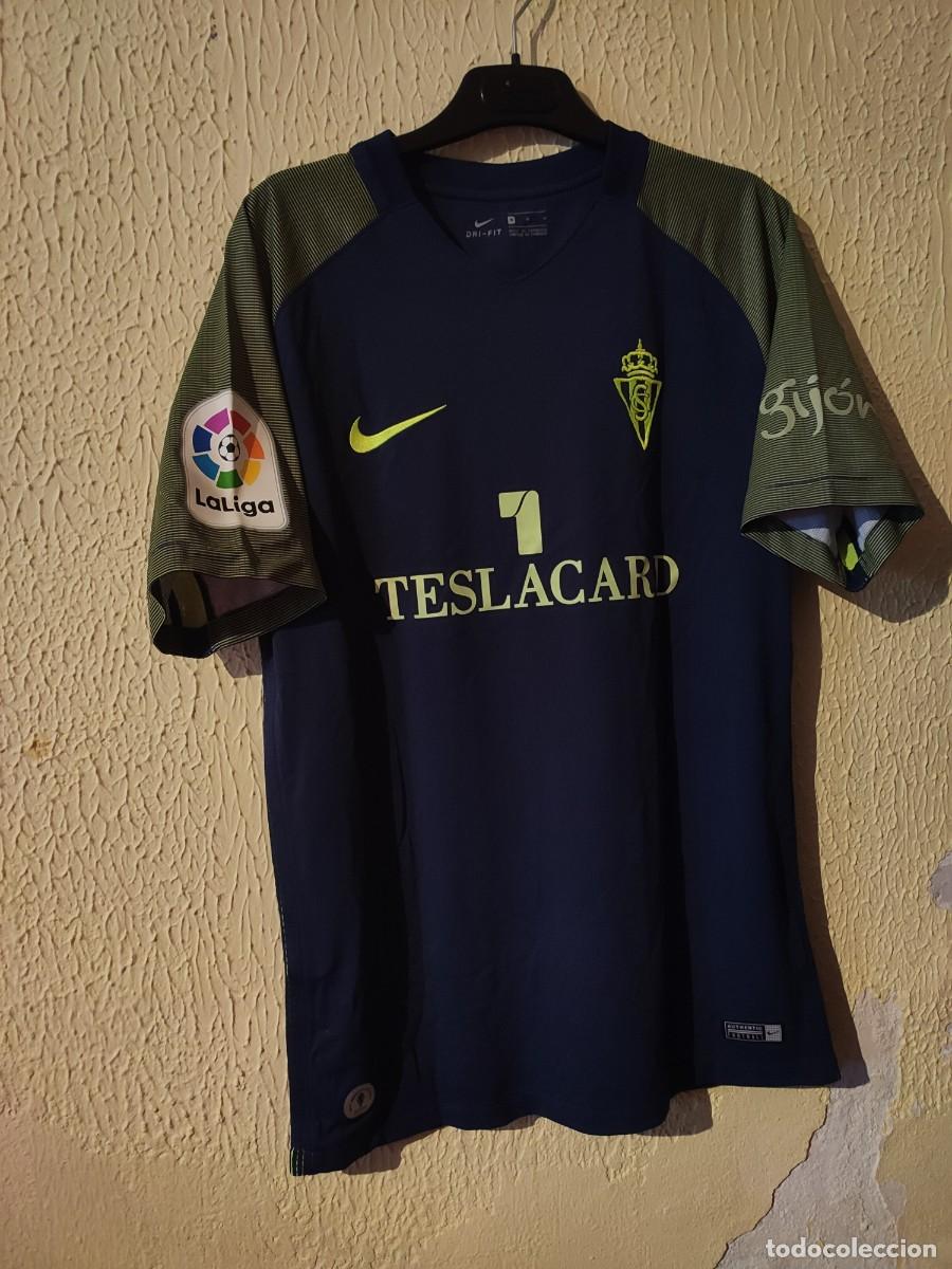 Sports collectibles: Original | Camiseta Futbol | Talla M | Sporting de Gijon - 8 Rachid Ait Atmane - match worn