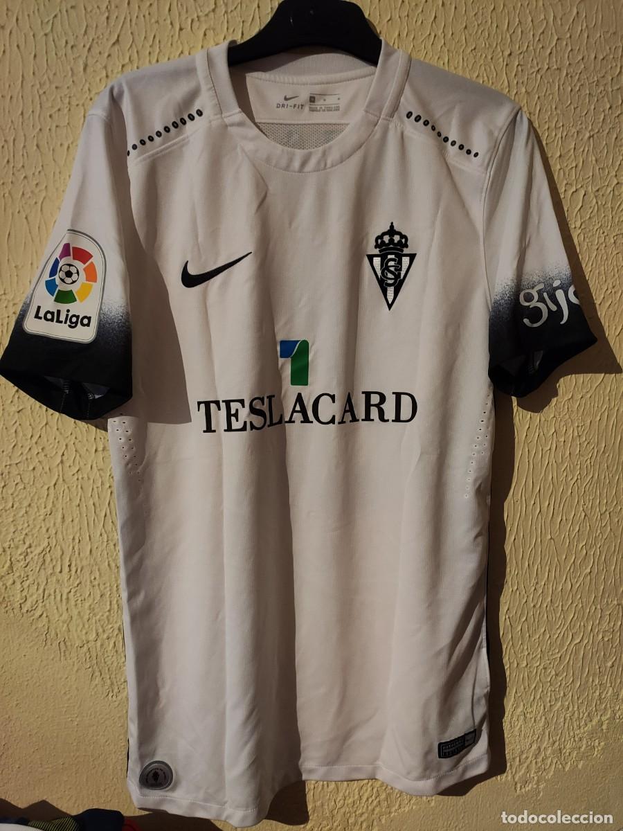 Sports collectibles: Original | Camiseta Futbol shirt | Talla M | Sporting de Gijon - 23 Moi Gomez - match worn