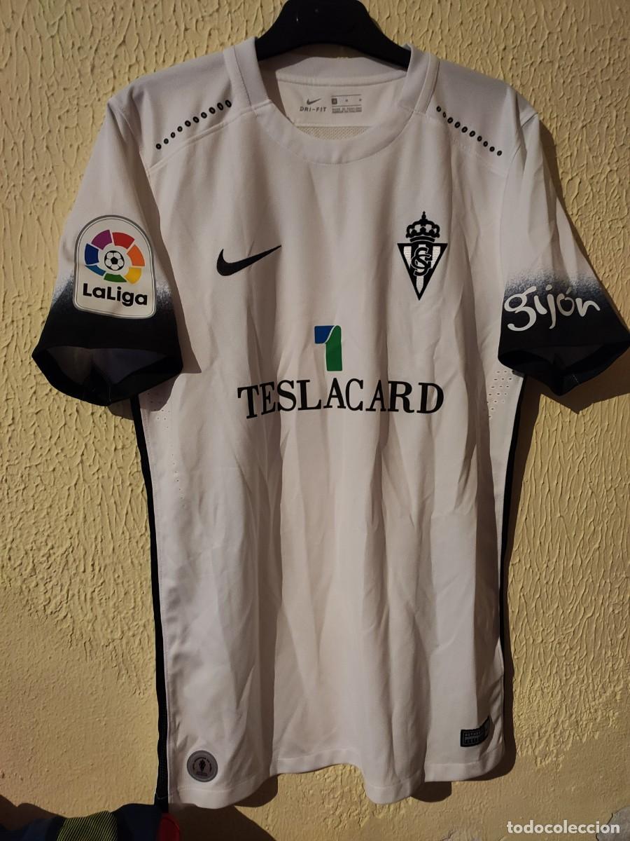 Sports collectibles: Original | Camiseta Futbol shirt | Talla M | Sporting de Gijon - 23 (Moi Gomez) - match worn