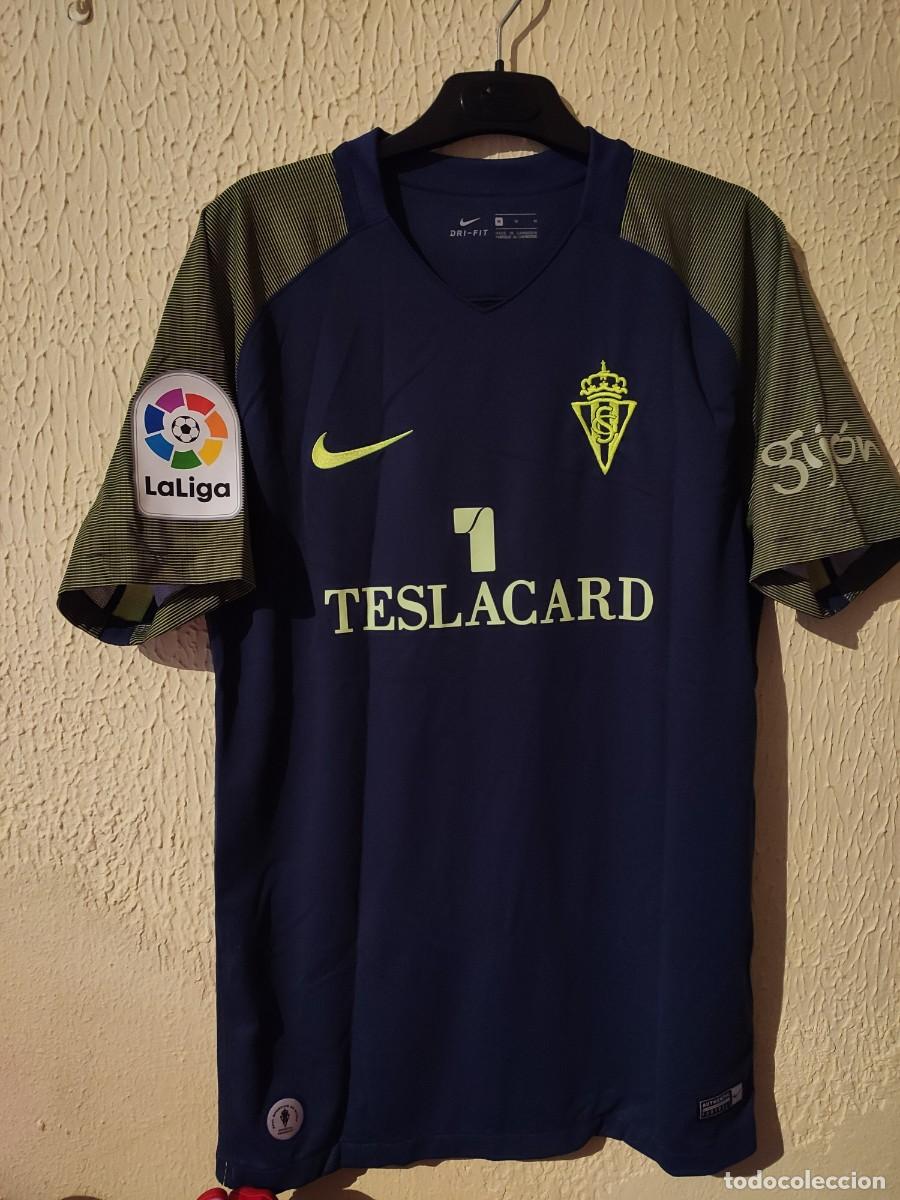 Sports collectibles: Original | Camiseta Futbol shirt | Talla M | Sporting de Gijon - 23 Moi Gomez - match worn
