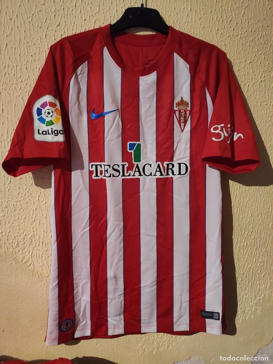 Sports collectibles: Original | Camiseta Futbol shirt | Talla M | Sporting de Gijon - 8 Rachid Ait Atmane - match worn